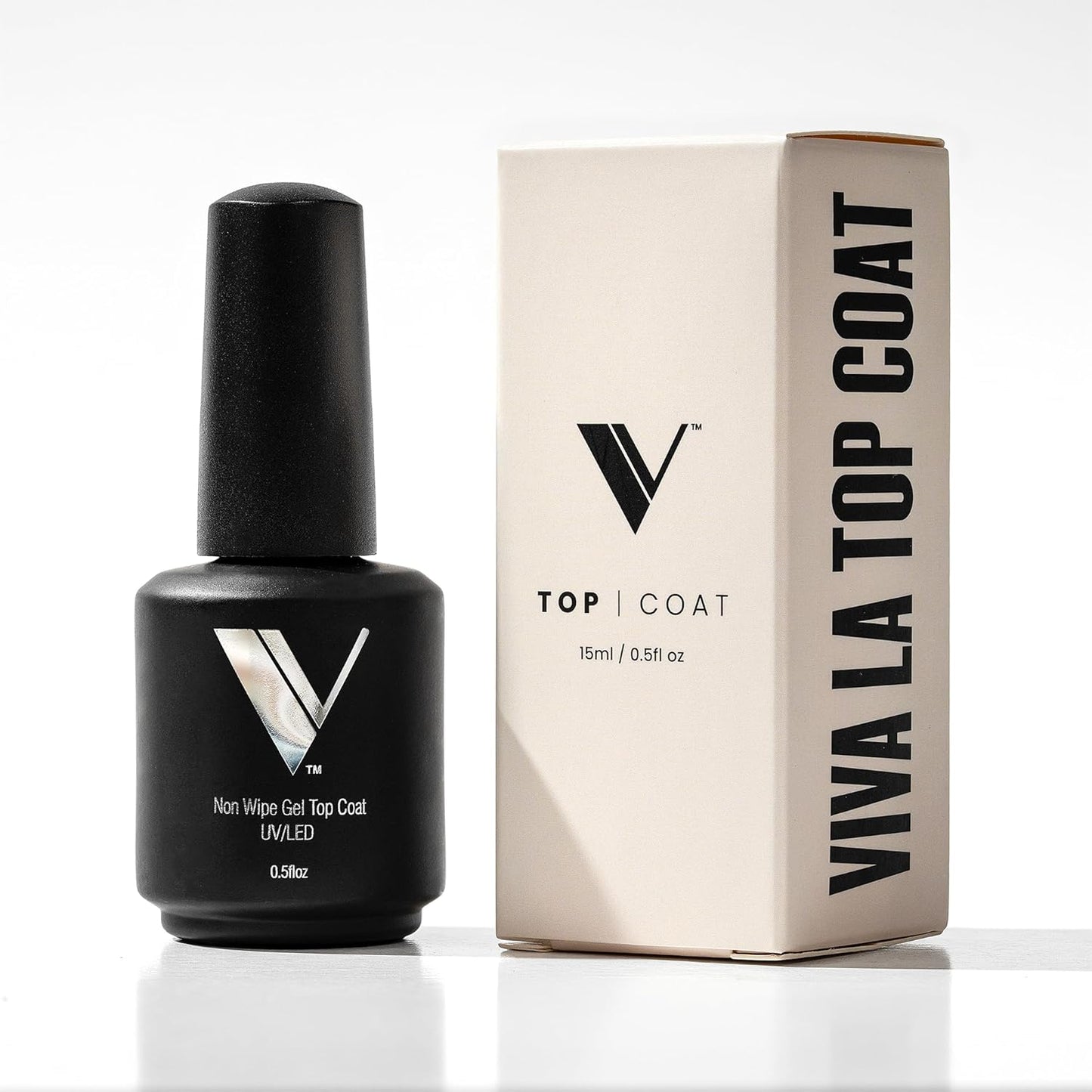 V Beauty No Wipe Gel Top Coat - Long Lasting, Scratch Resistant, Glossy Finish | 15ml