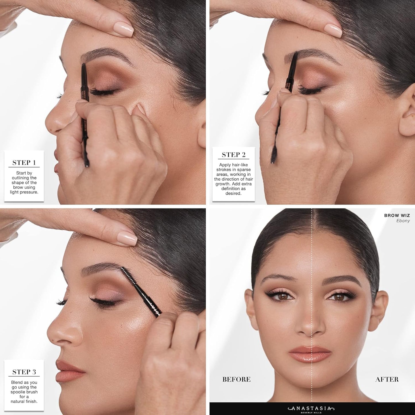 Anastasia Beverly Hills Brow Wiz - Ultra-Slim Eyebrow Pencil for Natural Precision | Longwear Waterproof, Smudge-Proof
