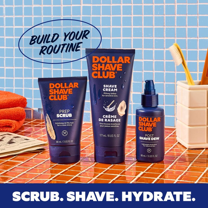Dollar Shave Club | Shave Cream 6 ounce | Hydrating Shaving Cream for Sensitive Skin,(Pack of 4)