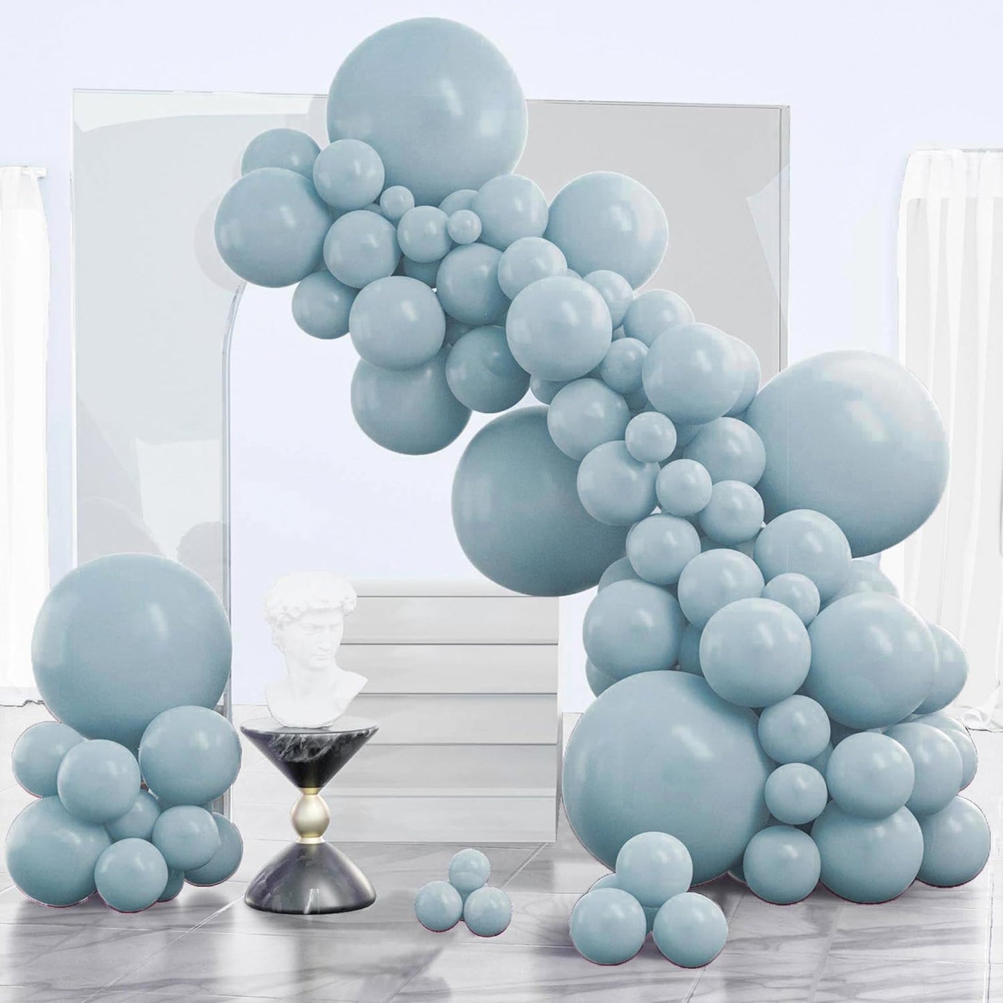 Black Balloon Arch Kit - 140 Pcs in 5-18 Inch Sizes for Baby Showers, Birthdays & Anniversaries | Elegant Black Decor