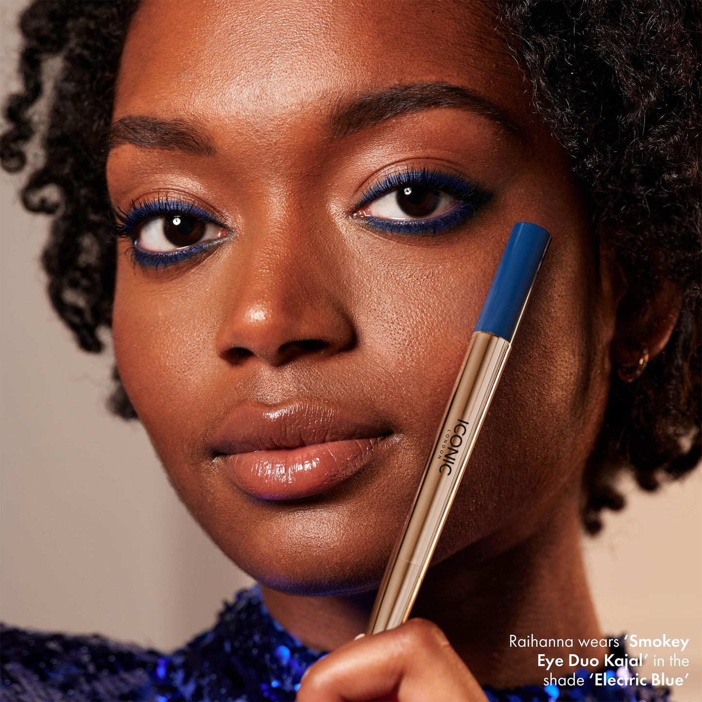ICONIC LONDON Smokey Eye Dual Ended Eyeliner | Electric Blue, Water Resistant