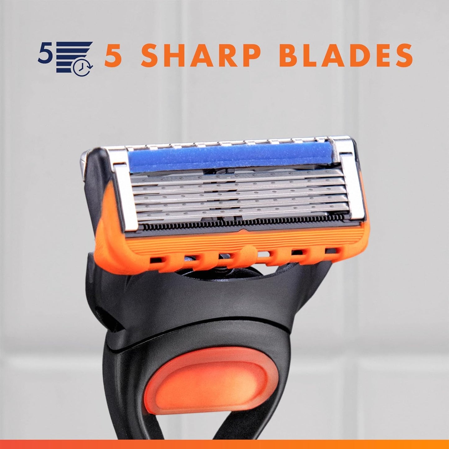 Gillette Fusion5 Razor for Men - 5-Blade Shaving System with 1 Handle & 3 Refills