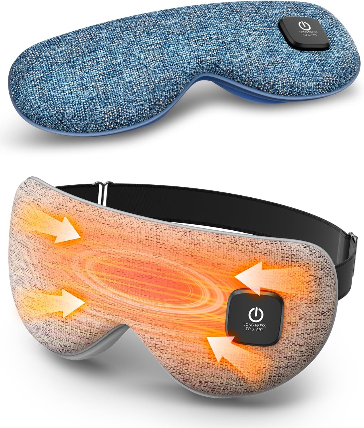 Heated Eye Mask - Cordless Eye Relief Mask for Dry Eyes & Improved Sleep | Washable Heating Pad for Travel