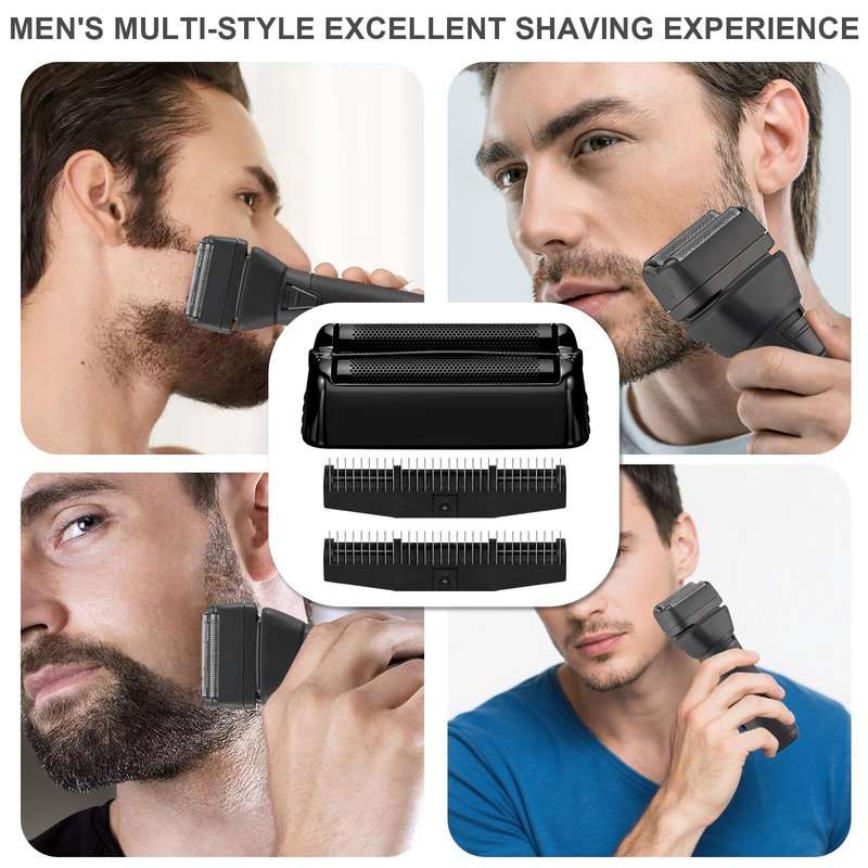 Shaver Replacement Foil and Cutter,Compatible with BaBylissPRO FXONE BlackFX Double Foil Stick Shaver,Black