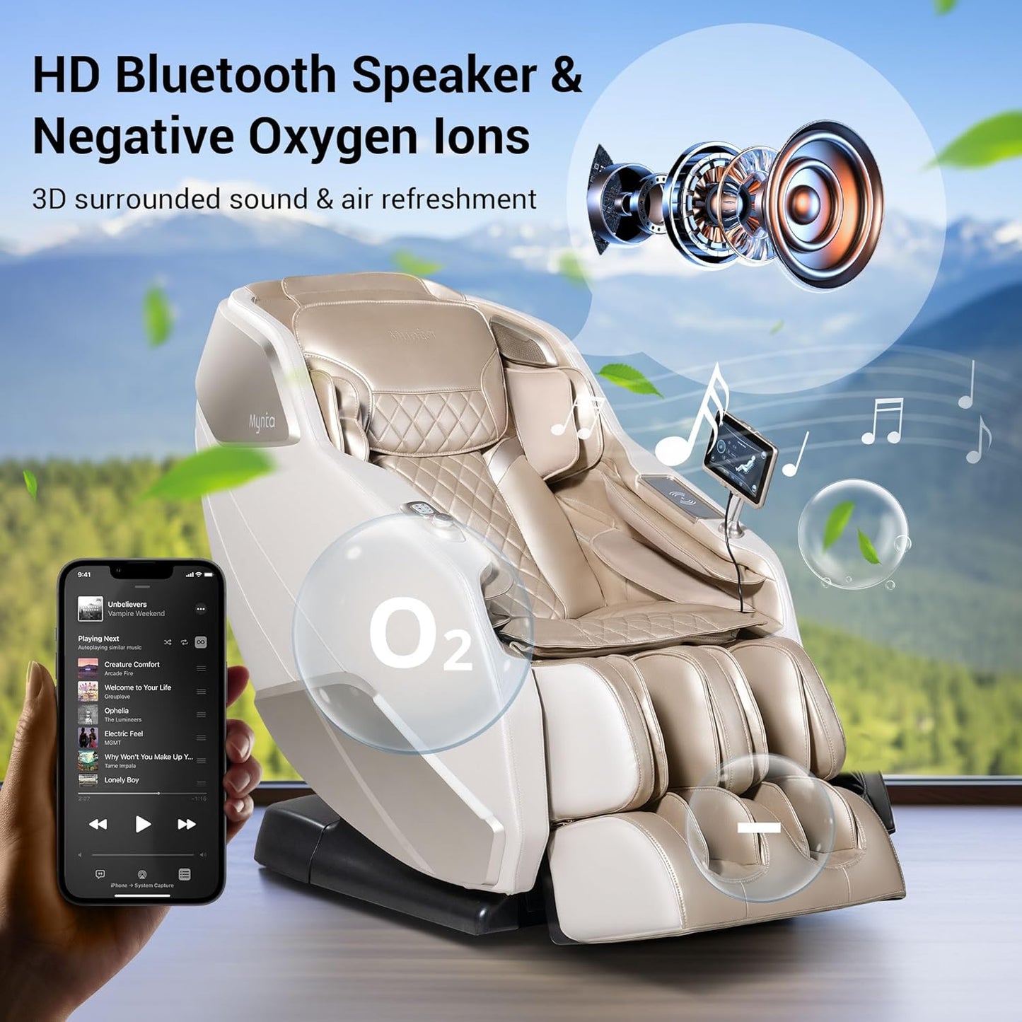 Full Body Massage Chair with Heat - Zero Gravity SL-Track 3D Massage, 12 Modes & Techniques | Calf & Foot Massage, Relaxation