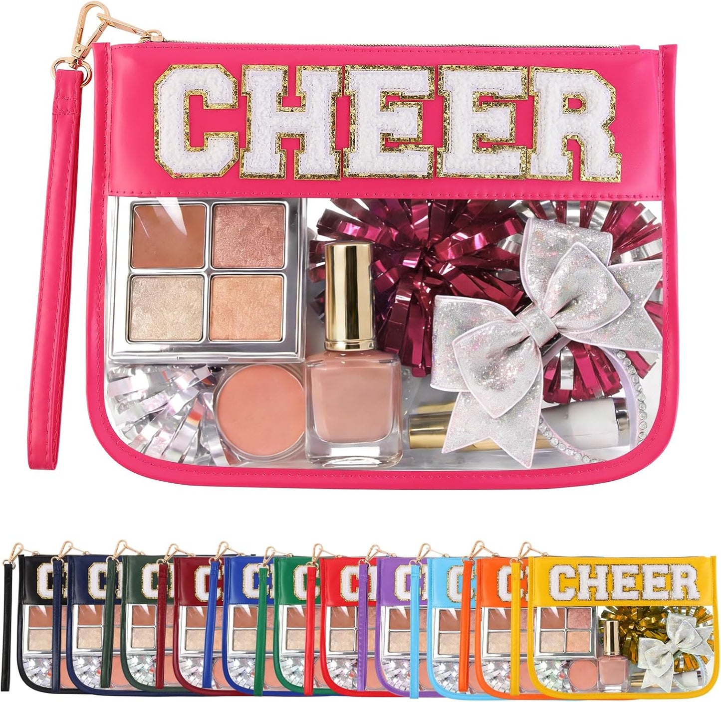 Dance Bag | Chenille Letter Clear Cosmetic Bag for Dancers - Essential Makeup Organizer for Girls & Women