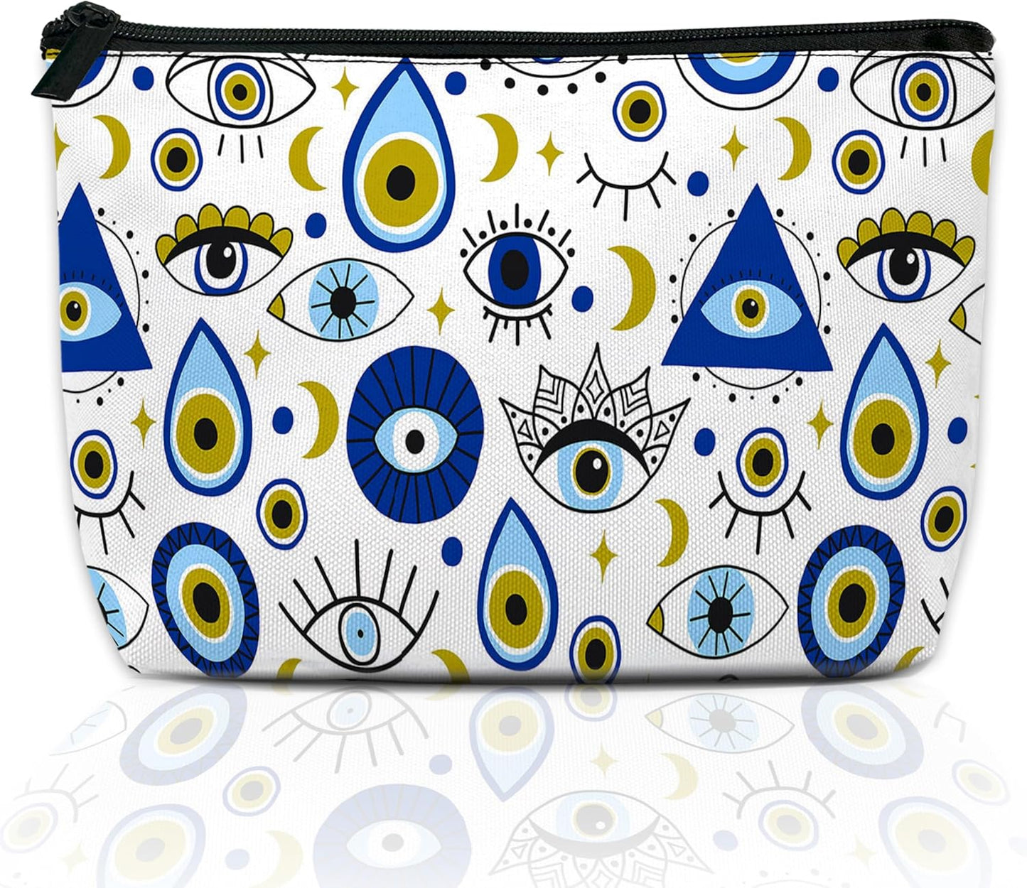 Cosmetic Bag - Mushroom Print Makeup Organizer for Women | Water-Resistant Travel Pouch 9.5x5.9 Inch