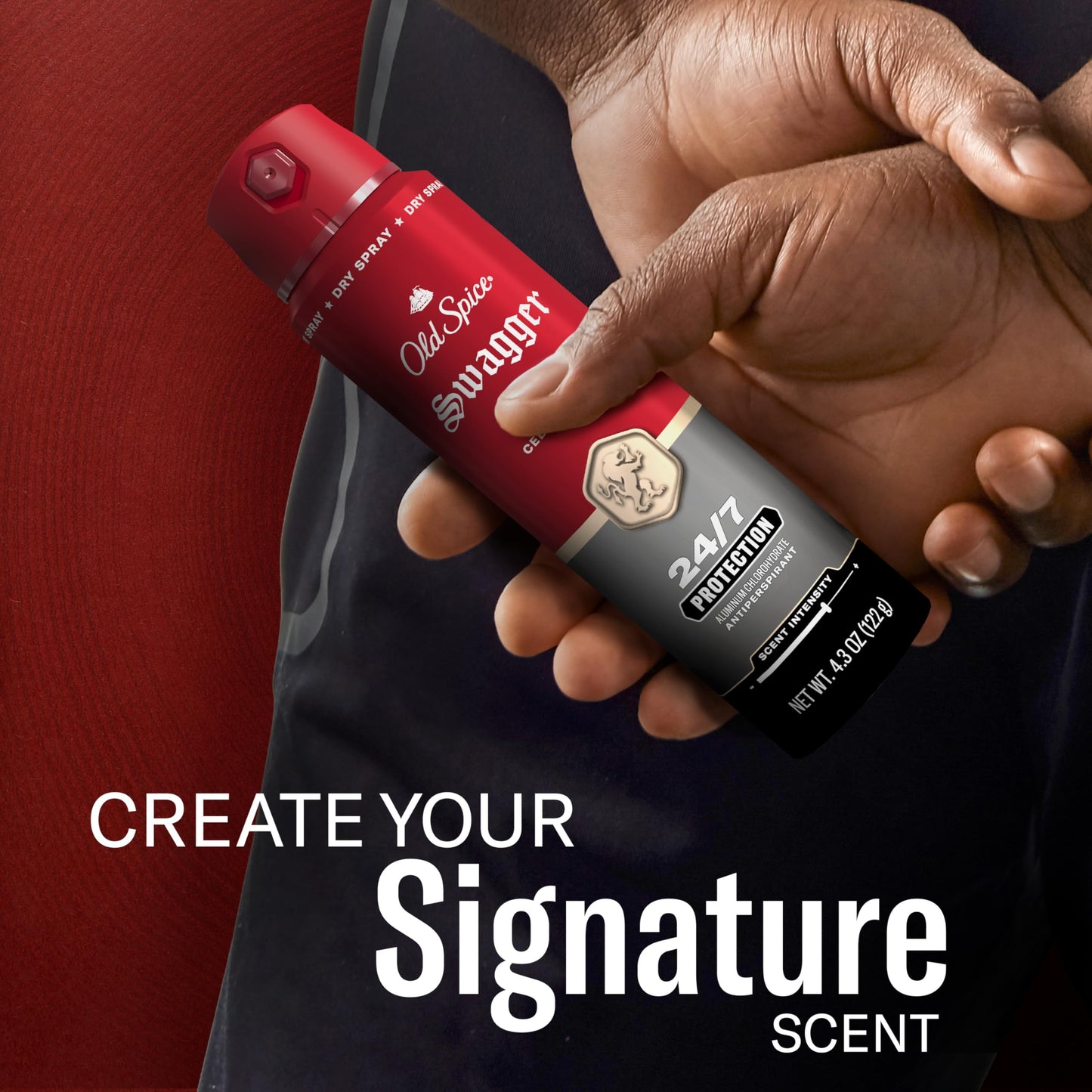 Old Spice Dry Spray Antiperspirant Deodorant for Men, 24/7 Sweat & Odor Protection, 24/7 Sweat Defense & Lasting Freshness, Swagger with Cedarwood Scent, 4.3 oz (Pack of 3)