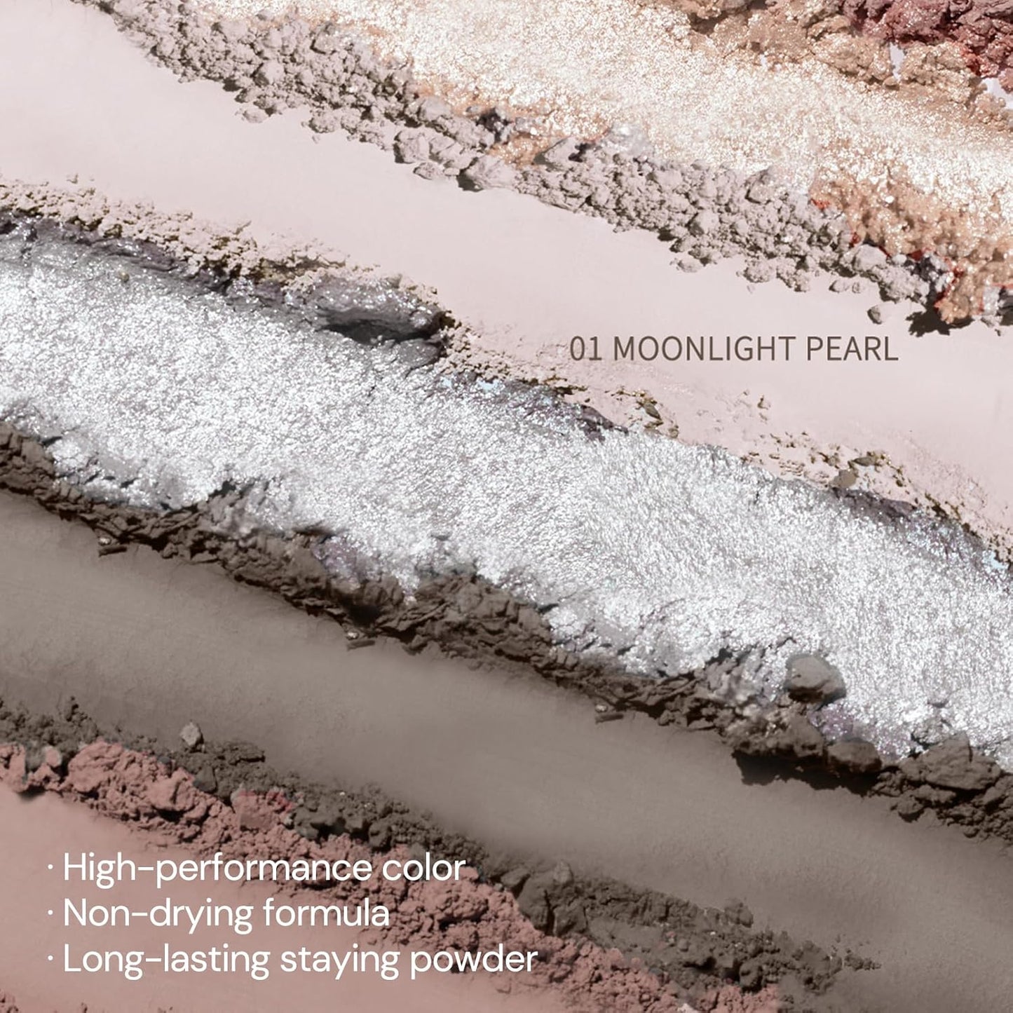 Flower Knows 6-Color Makeup Palette - Nude Pink with 4 Matte & 2 Shimmer Shades | 0.23 Oz (01 Moonlight Pearl)