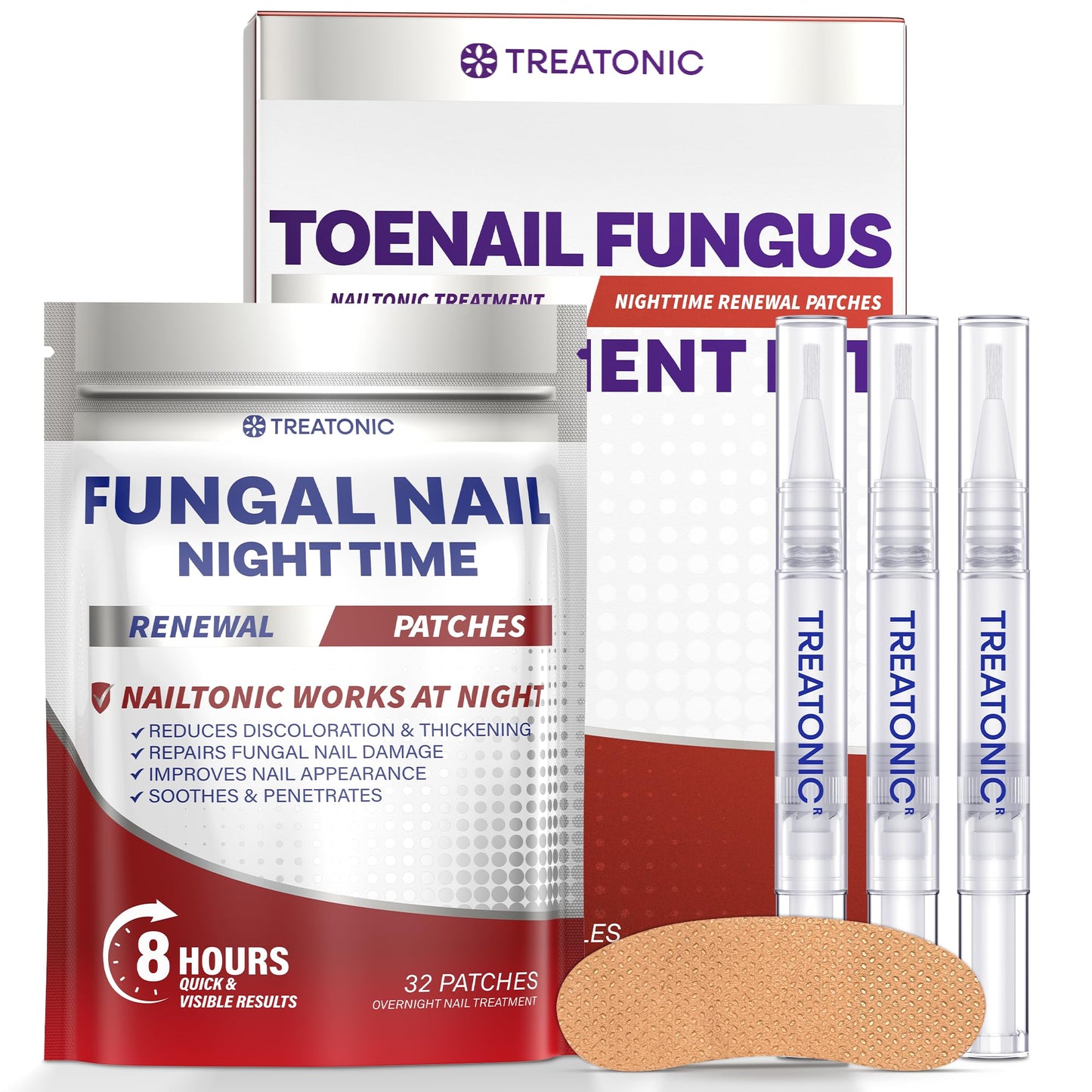 Treatonic Toenail Treatment Kit: Toe Nail Solution with Pen & Patches - 21-W5N N-TERT