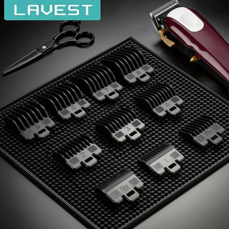 Clipper Guards Set - Compatible with Wahl Clippers | 10-Piece Replacement Guide Set, 1/16" to 1" Black