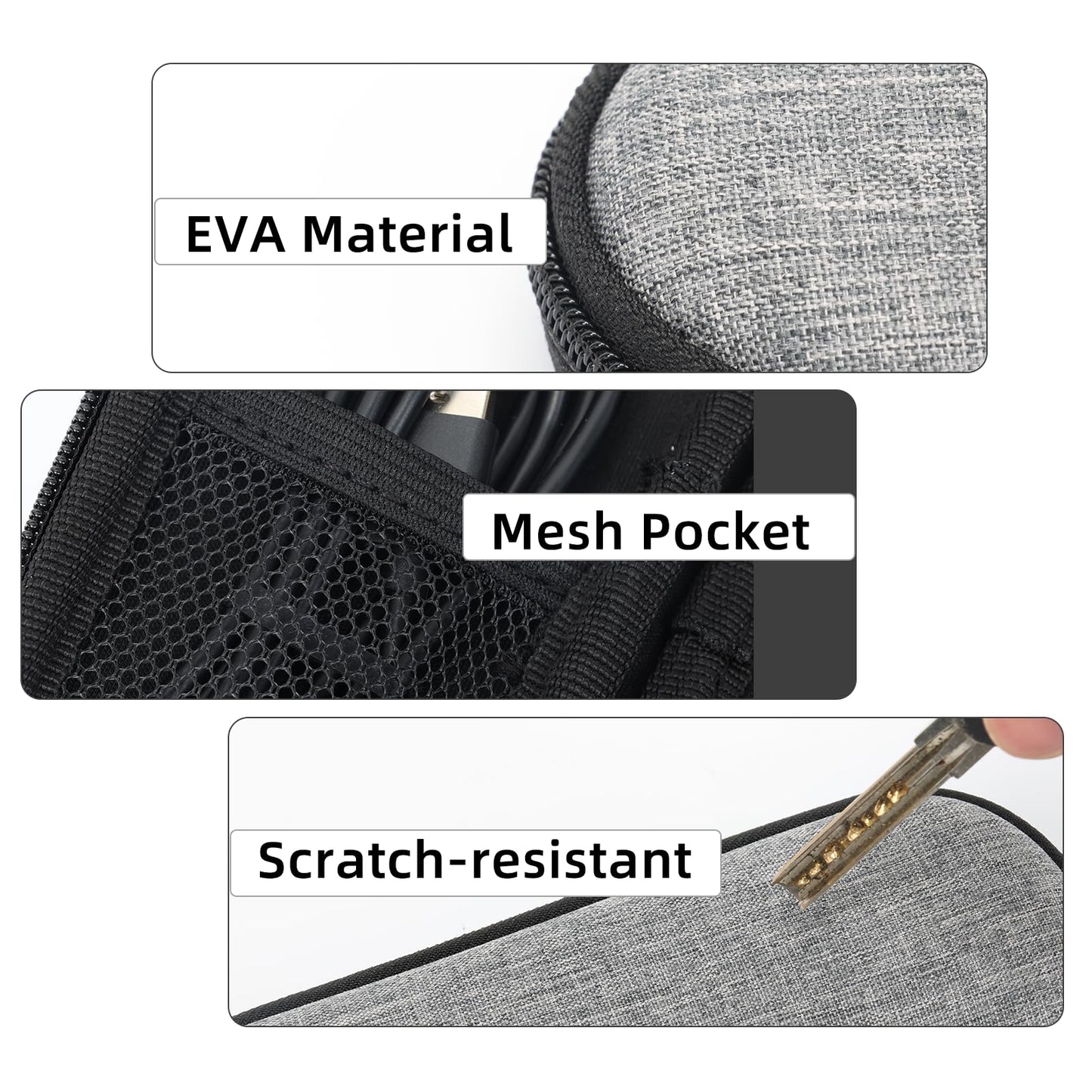 SyuCeia Gillette Razor Travel Case - Hard EVA Protective Holder for Men's Razors, Compact & Durable Design, Fits Fusion 5 & More (Grey)