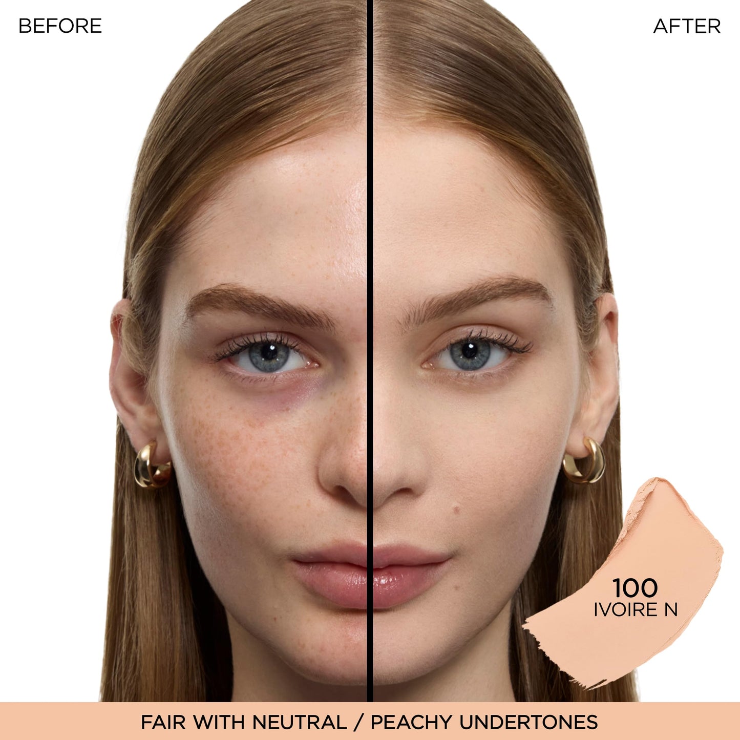Lancôme Teint Idole Shape Stick, Multi-Use Foundation Stick, Concealer & Contour, Hydrating Medium to Full Coverage w/Natural Matte Finish, All Skin Types, 100 Ivoire Neutral