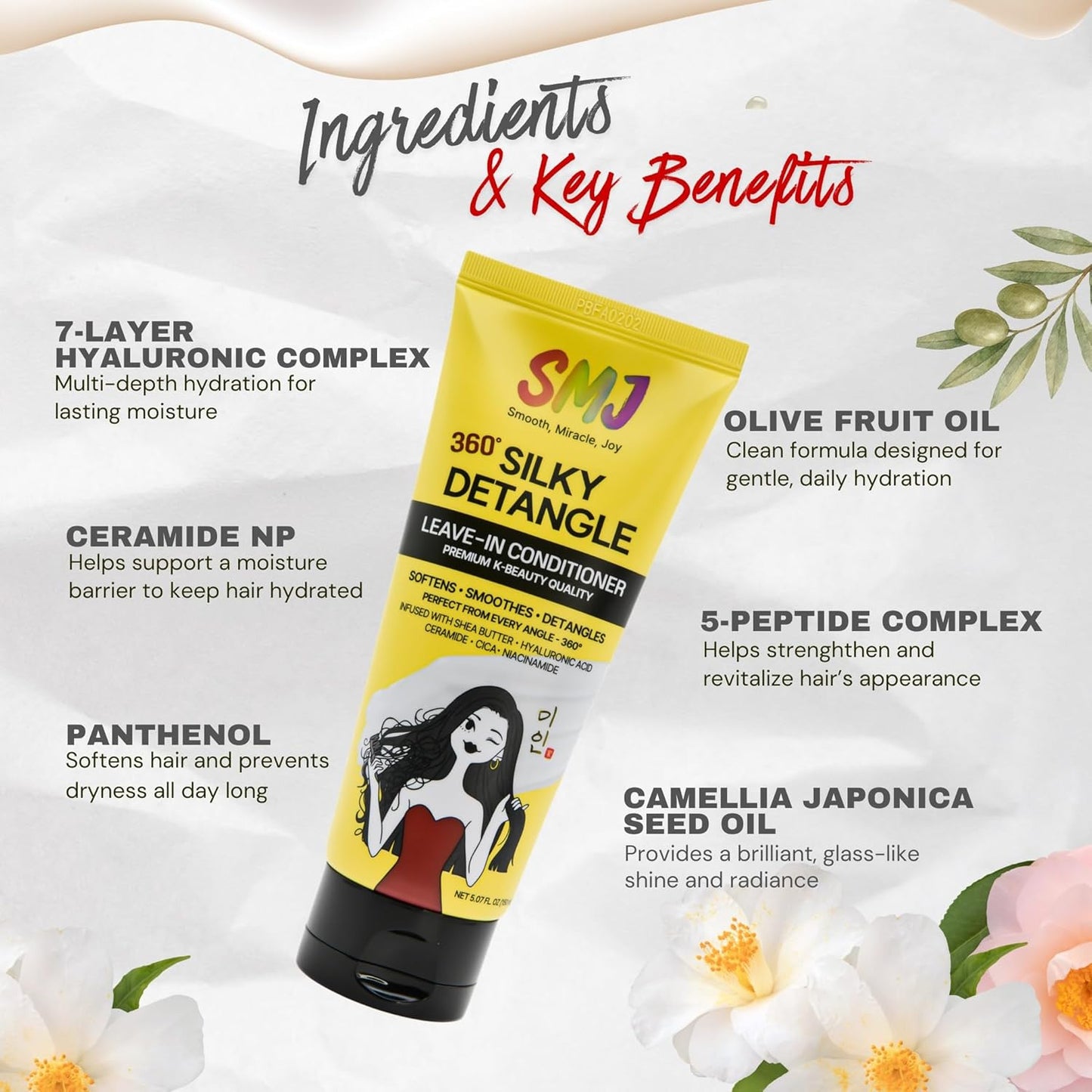 360° Silky Detangle Leave-In Conditioner - Easy Slip & Moisture Control | Lightweight Cream for Braids & Natural Hair | 5.07 FL OZ