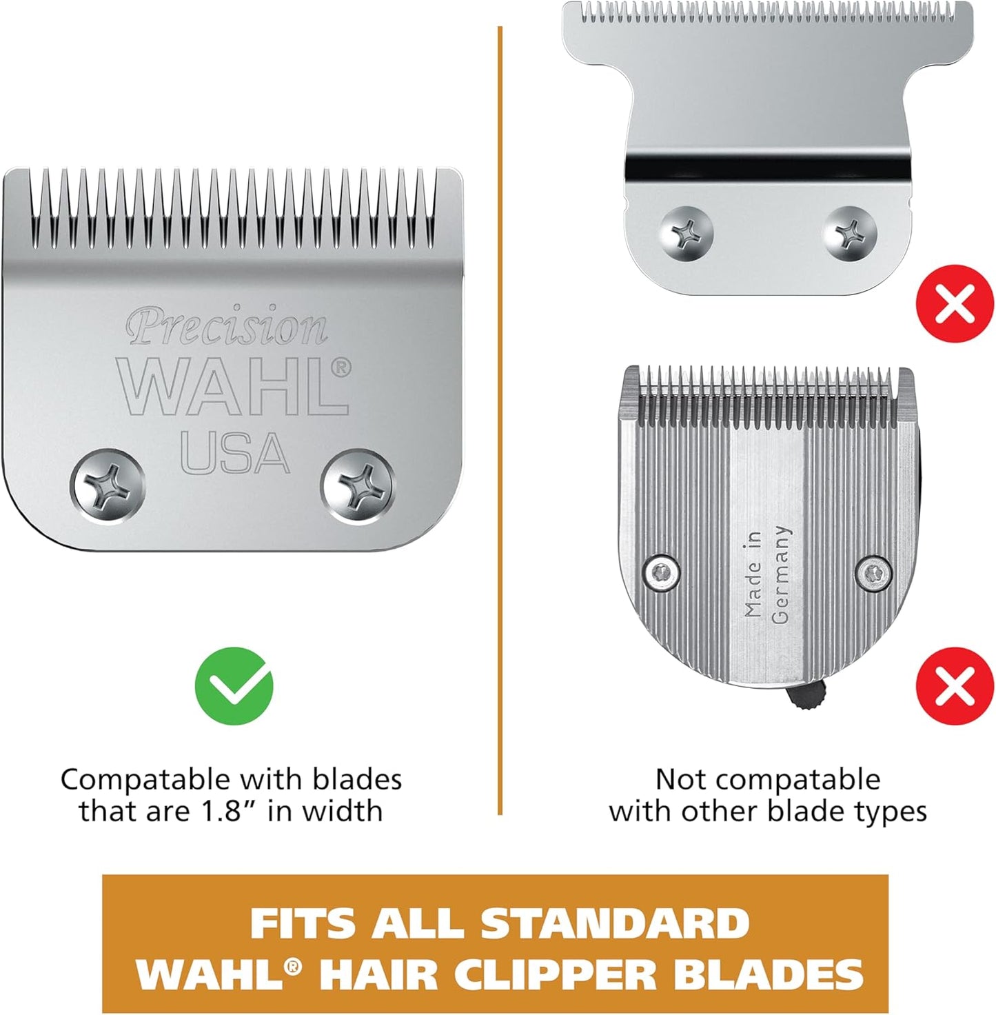 Wahl Hair Clipper Attachment Guard Set - 2 Full Size Combs for Long Hair Styles & Fades | Model 3025025
