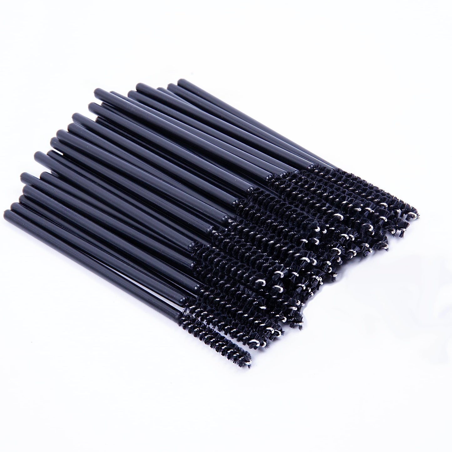 i-Laesh Skinny Mini Mascara Wands Applicators Spoolies Black 50PCS