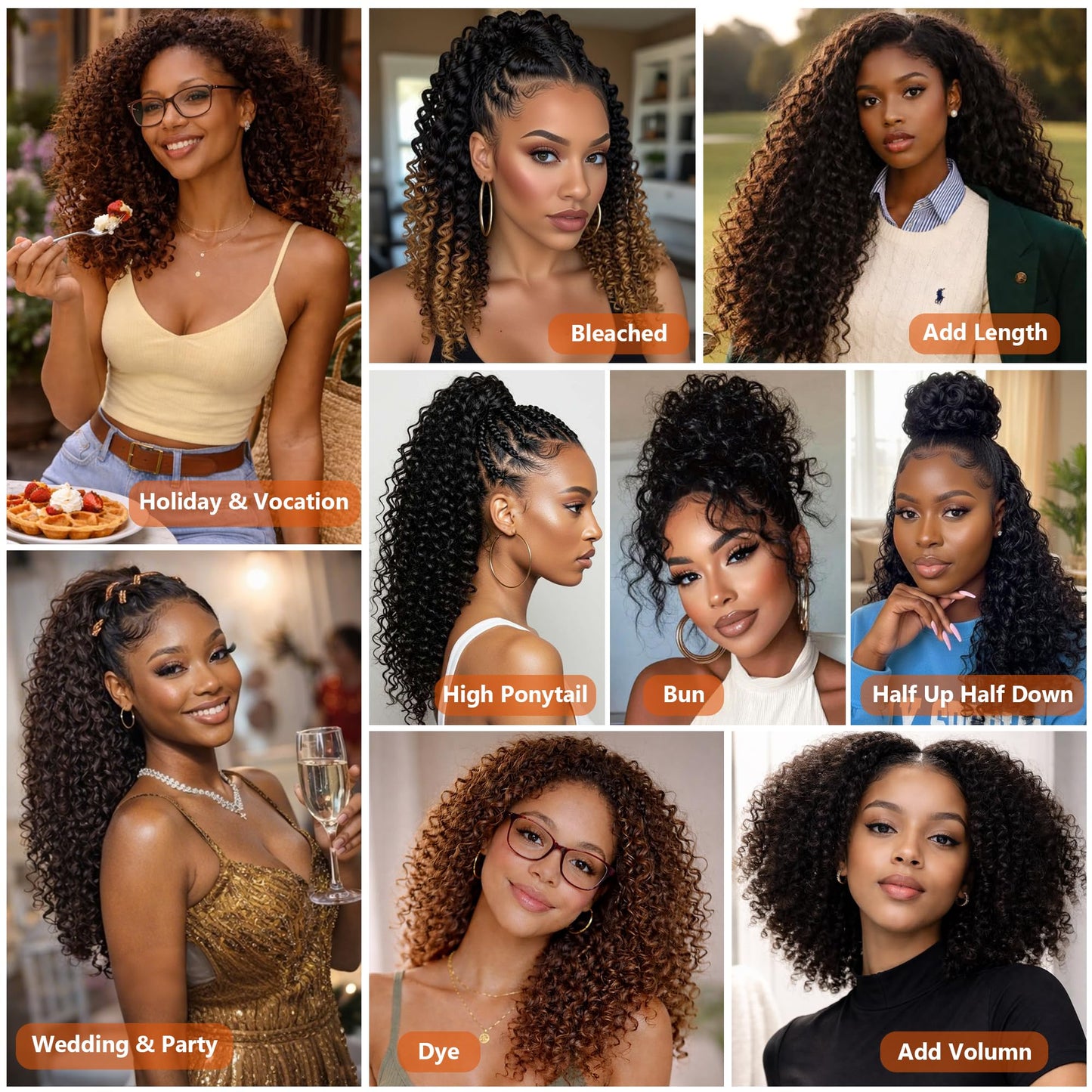100% Human Hair Crochet Hair Burmese Curly, Pre-Looped & Pre-Separated Crochet Braids, Natural Black, Soft Lightweight, No Shedding, Tangle Free, Crochet Hair for Black Women 50strands 60g 20 Inch