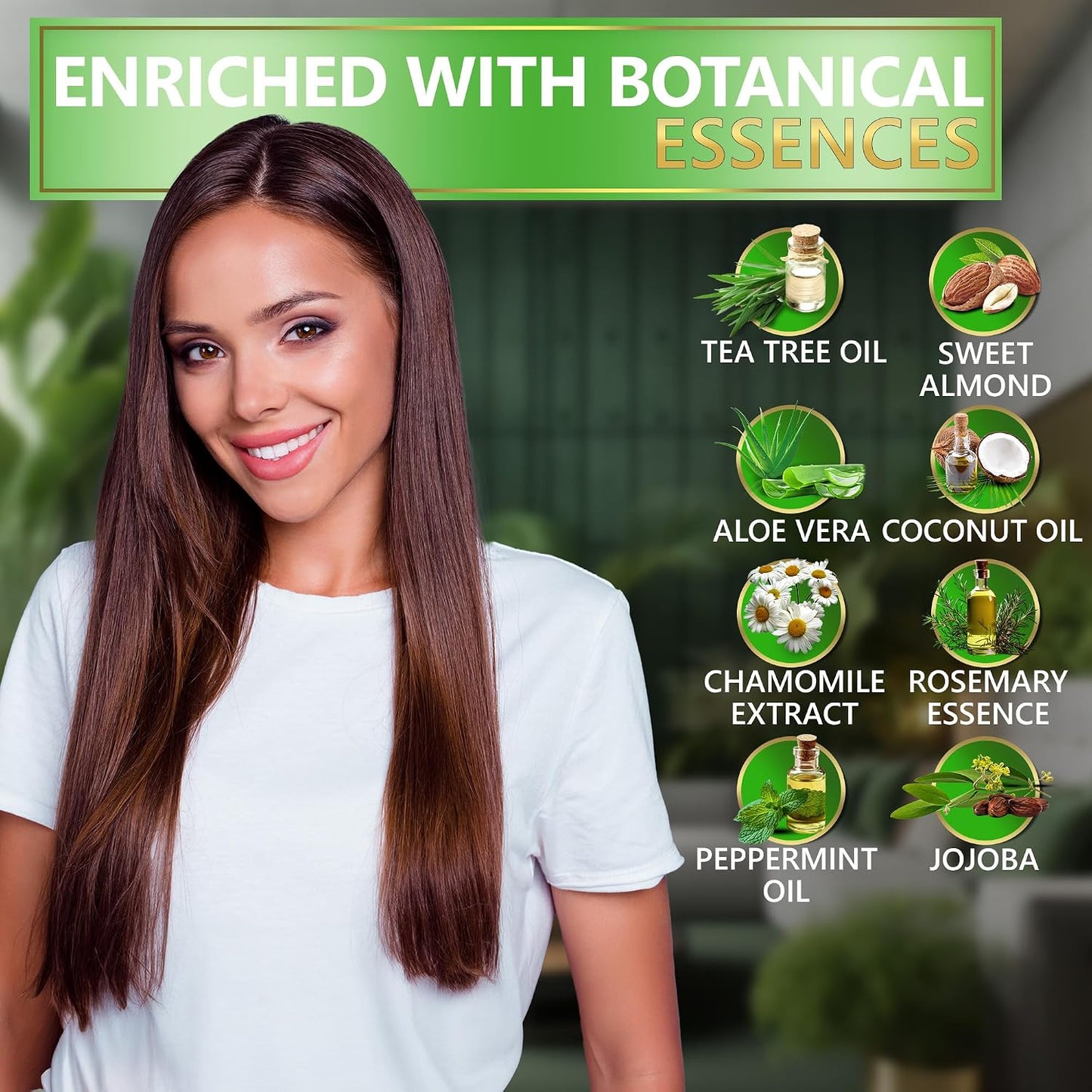 Tea Tree Oil & Mint Shampoo and Conditioner Set - Sulfate-Free, Hydrating Formula for Dandruff Relief | Color Safe, Unisex