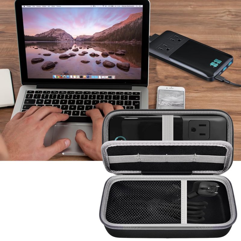 Travel Case for Anker 727/ Prime 6-in-1 USB C Charging Station (GaNPrime 101W), Power Strip Organizer Bag for Cables and Accessories - Efficient Solution for On-the-Go Charging Needs (Box Only)