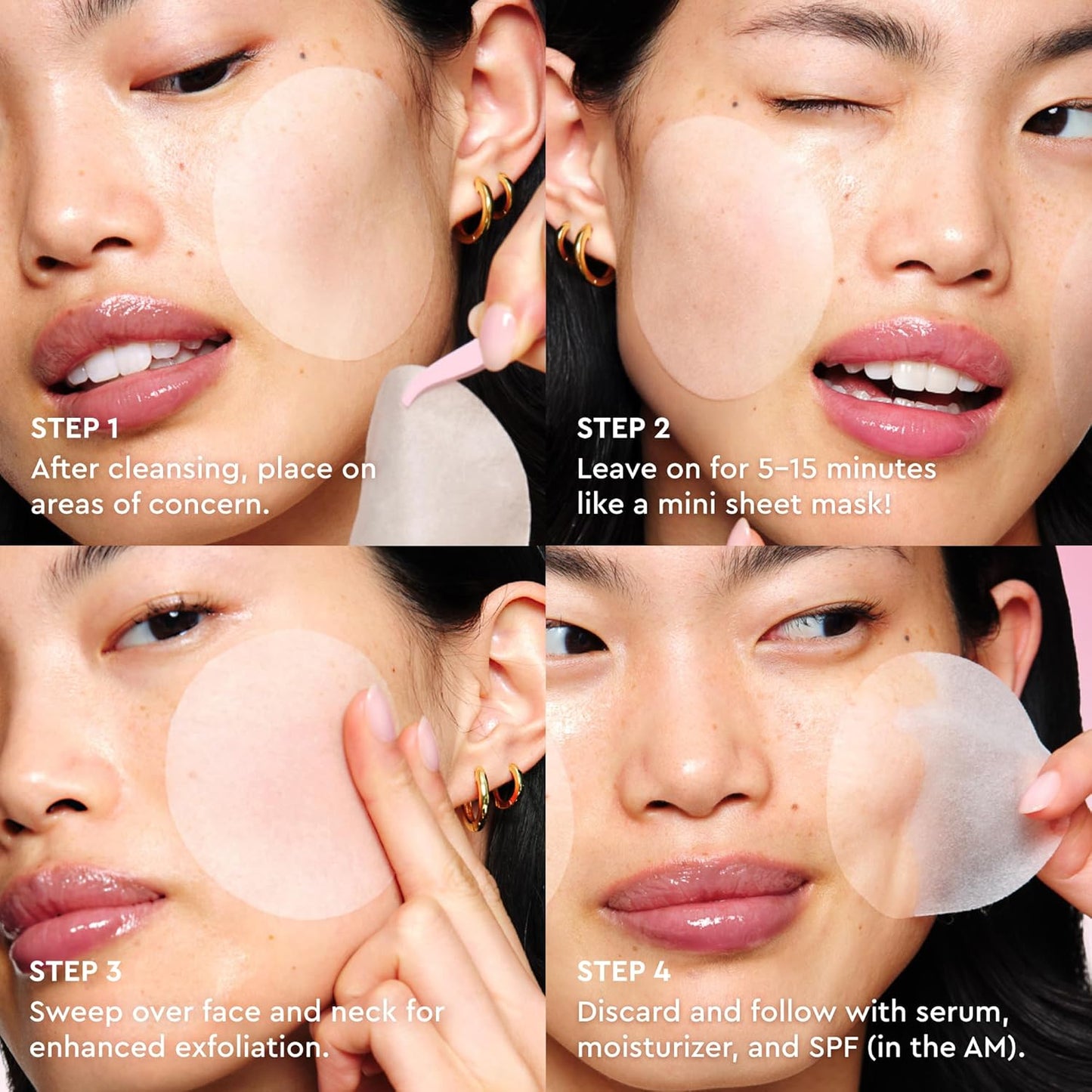 Glow Recipe LHA + AHA Toner Pads | Korean Exfoliating Face Toner - Hydrating & Pore Minimizing - 60 Gentle Pads