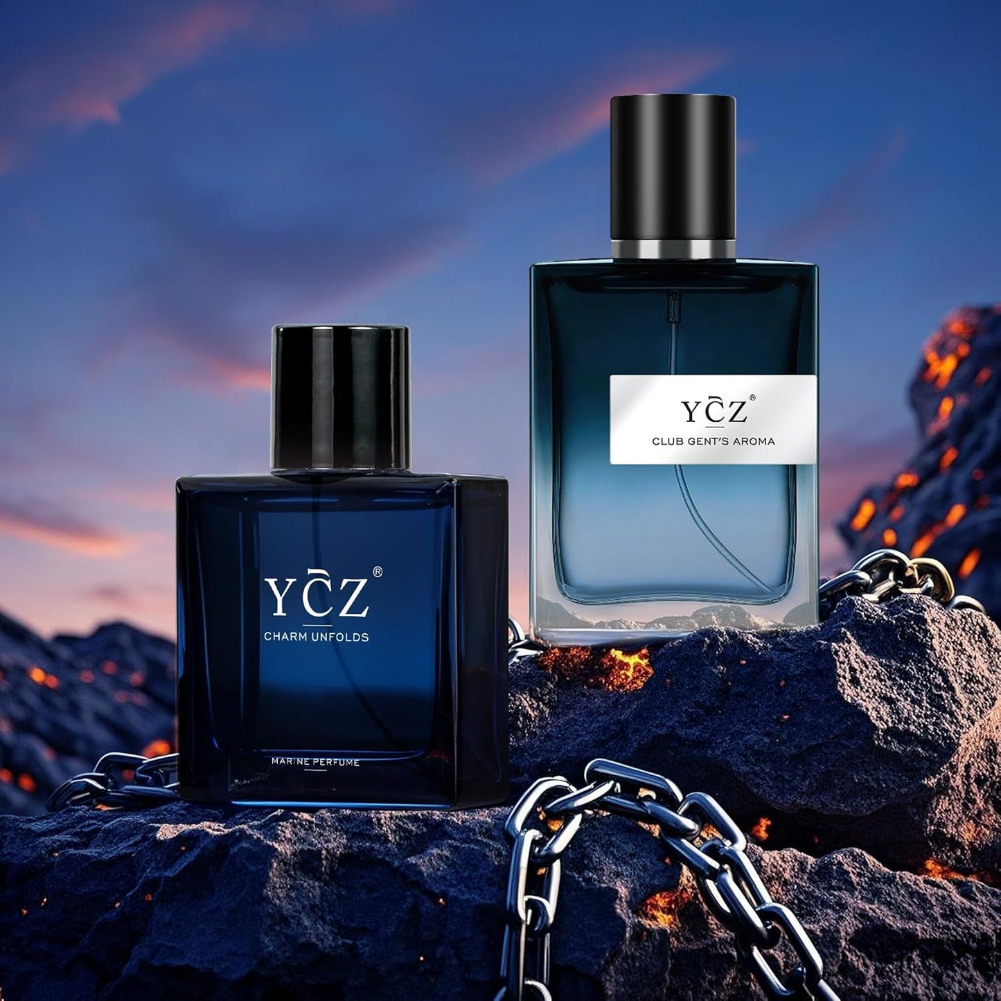 Ycz Cologne for Men - Marine & Club Fragrance Collection | 1.7 Fl Oz Eau de Parfum, Sophisticated Woody Citrus Scent