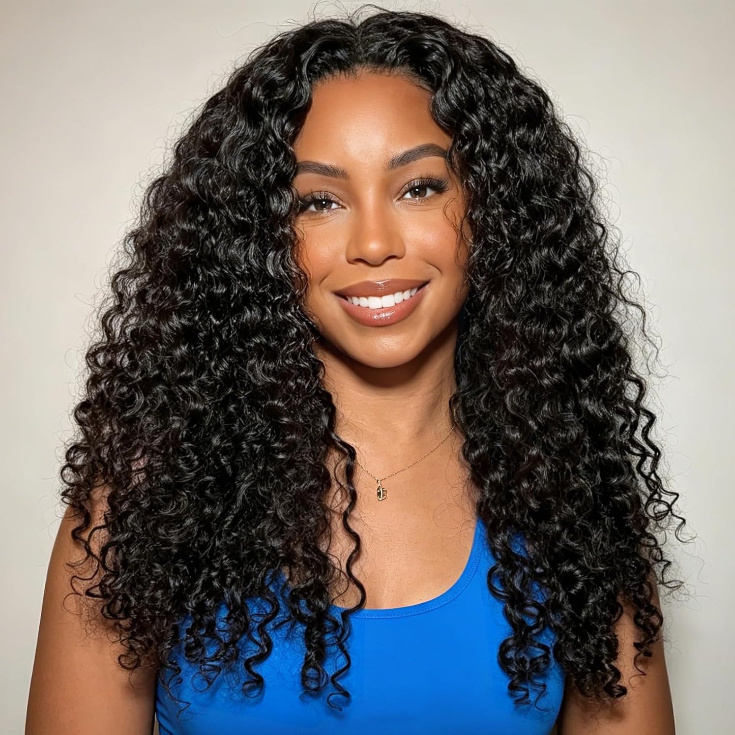 Burmese Curly Half Wig - 200% Density Human Hair | 14-Inch Glueless Flip Over for Black Women