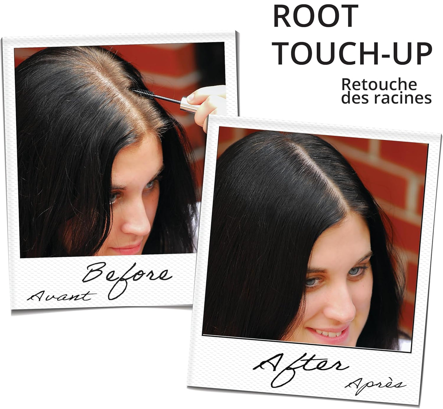Hair Mascara Root Touch-Up for Gray Hair - Precision Concealer for Brows & Beard | Dark Brown