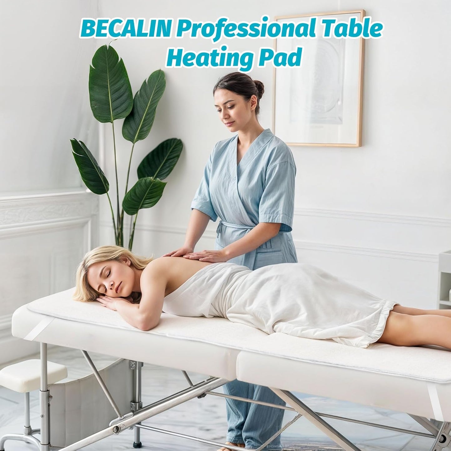 Massage Table Warmer - Professional Heating Pad with 9 Heat Settings & Timer | 30" x 71" for Spa & Massage