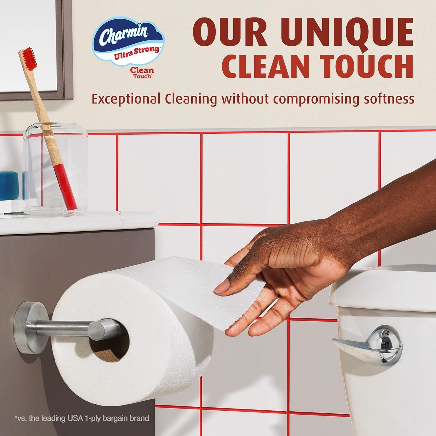 Charmin Ultra Strong Toilet Paper - 24 Mega Rolls | 120 Regular Rolls, Soft & Durable