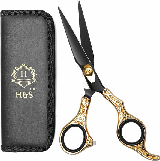 Professional Hair Cutting Scissors - Premium Japanese Stainless Steel | 6.5” Barber Shears for Salon & Grooming