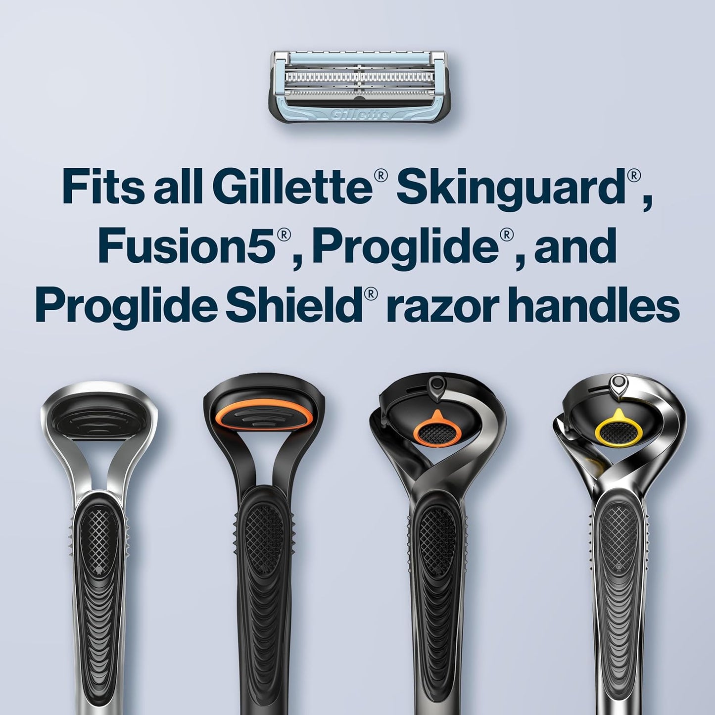 Gillette SkinGuard Razor Blade Refills - 8 Count for Sensitive Skin | Lubricated Cartridges