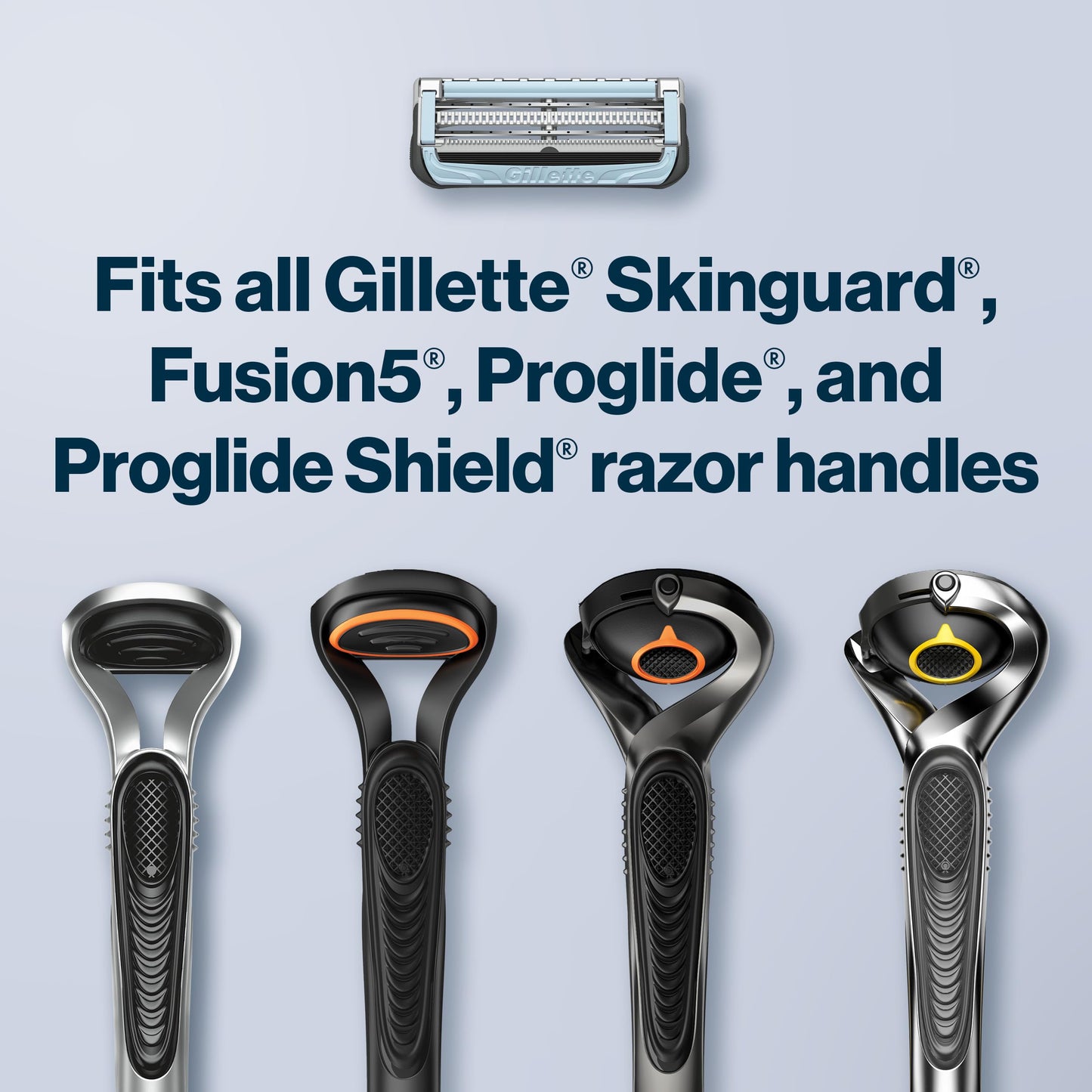 Gillette SkinGuard Razor Blade Refills for Men, 2 Blade Cartridge, SkinGuard for Sensitive Skin, Lubrication, Fits SkinGuard Razor Handles, 8 Count