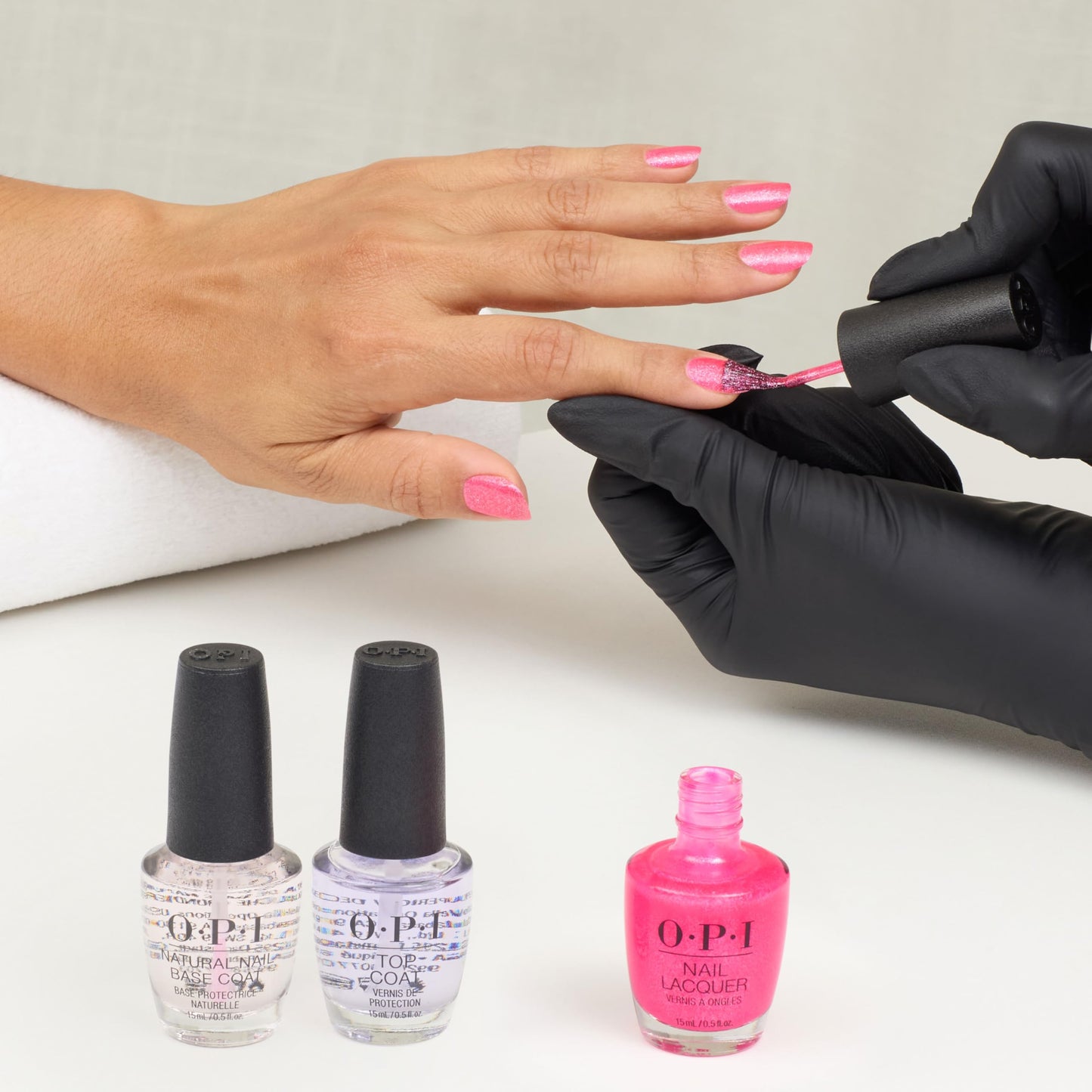 OPI Nail Lacquer Dopa-mani | Opaque Bright Sparkling Pink Shimmer Chip Resistant Nail Polish | Trip to the Brite Side | Summer 2026 Collection