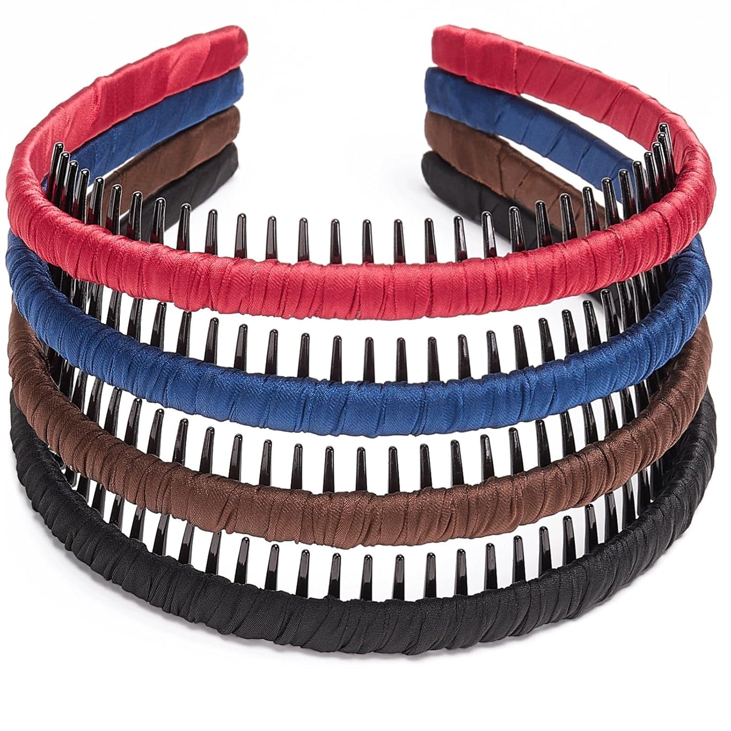 Multicolor Protection Resin Hair Comb & Headband Set - 4 Stylish Colors for Women