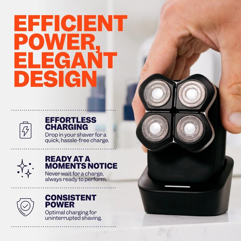 Freebird FlexSeries Pro Charging Dock - Sleek, Compact Charging Station for Your Shaver with LED Indicator & USB Cable