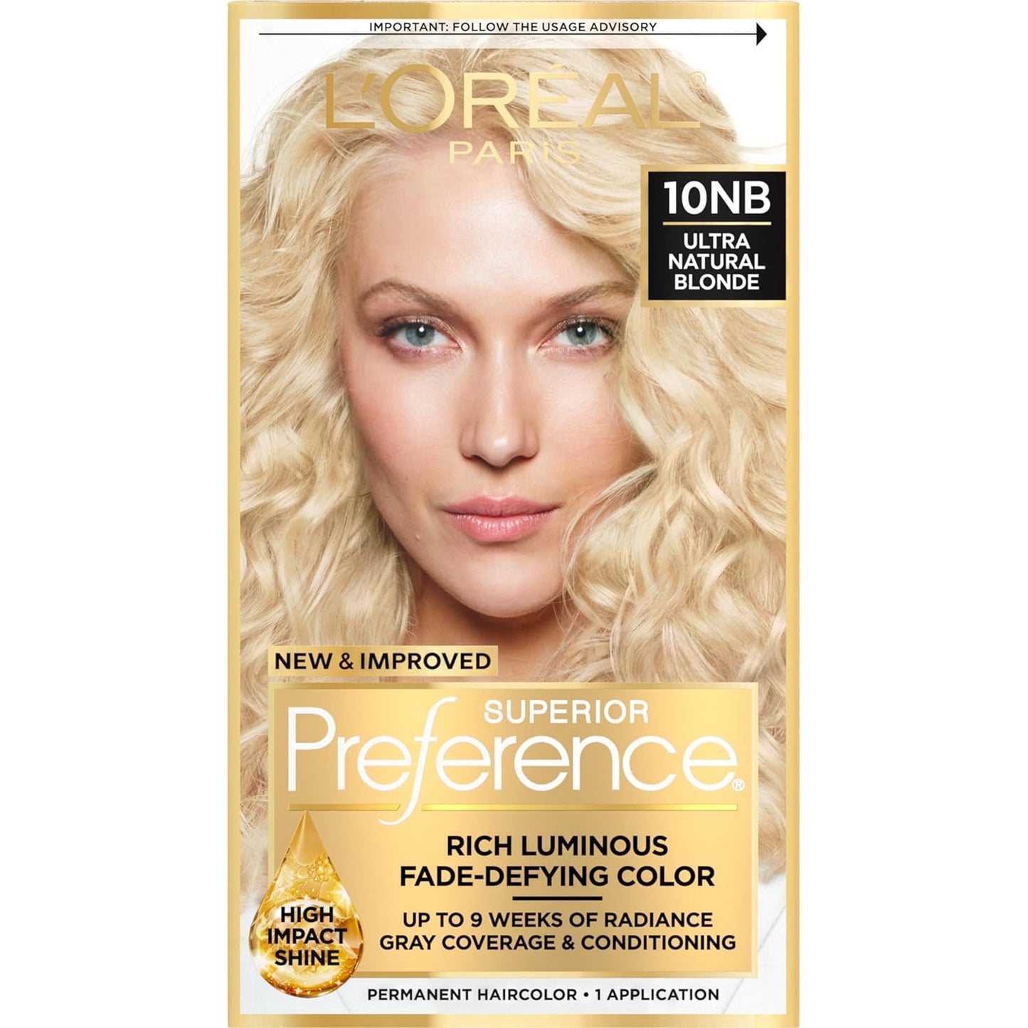 L'Oreal Paris Hair Color - Superior Preference Dark Ash Blonde 7A | Fade-Defying Permanent Dye for 9 Weeks of Radiance