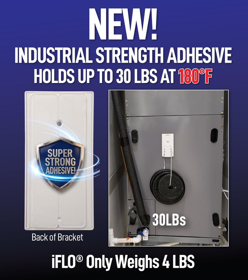 iFLO® Smart A/C Drain Line and Drain Pan Cleaner for HVAC System, Clog-Free, Easy Installation & App-Controlled Air Conditioner Maintenance, Includes 36oz Cleaner Cartridge Concentrate, 6 Month Supply