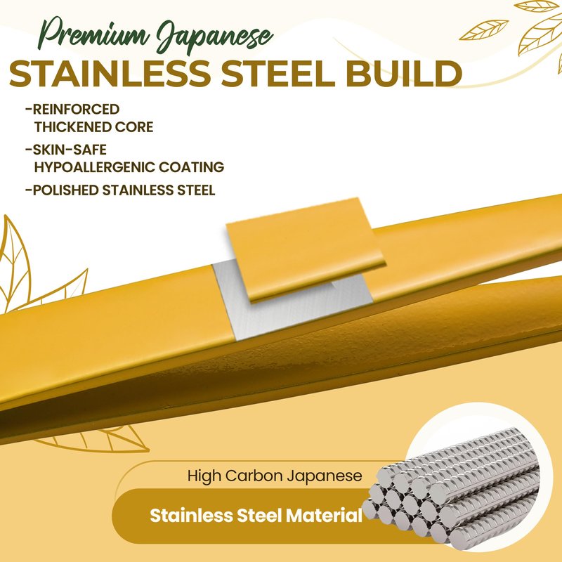 Stainless Steel Mini Slant Tweezer - Professional Precision Eyebrow Tweezers for Women & Men, Rust-Proof Travel Grooming Tool for Facial Hair Removal, Chin Hair & Ingrowns (Chalked Lemon)