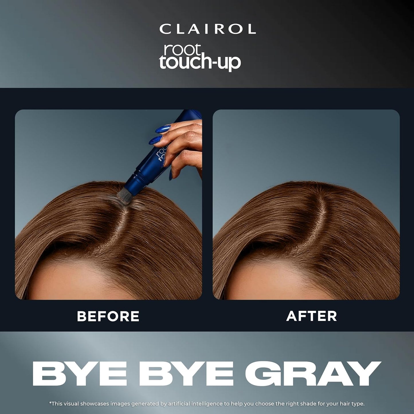 Clairol Root Touch-Up Hair Color Gel - Semi-Permanent Black | Blends Gray Hair | 2 oz
