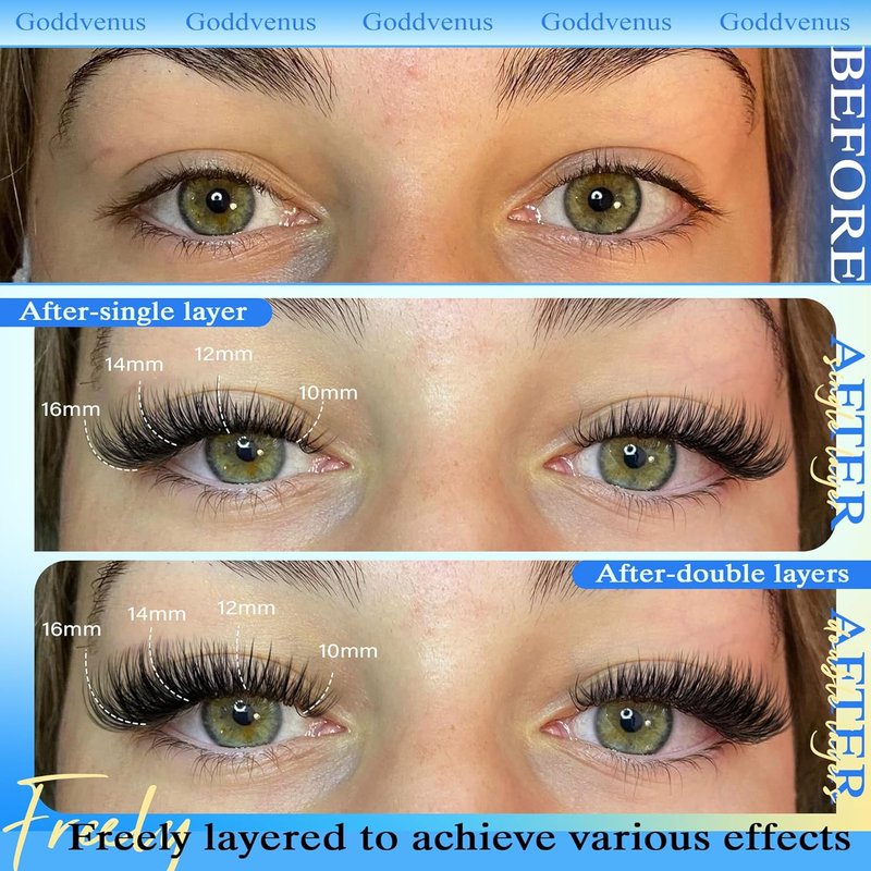 Wispy Lash Clusters - Natural CD Curl Eyelash Extensions for DIY | Fluffy Individual Lashes