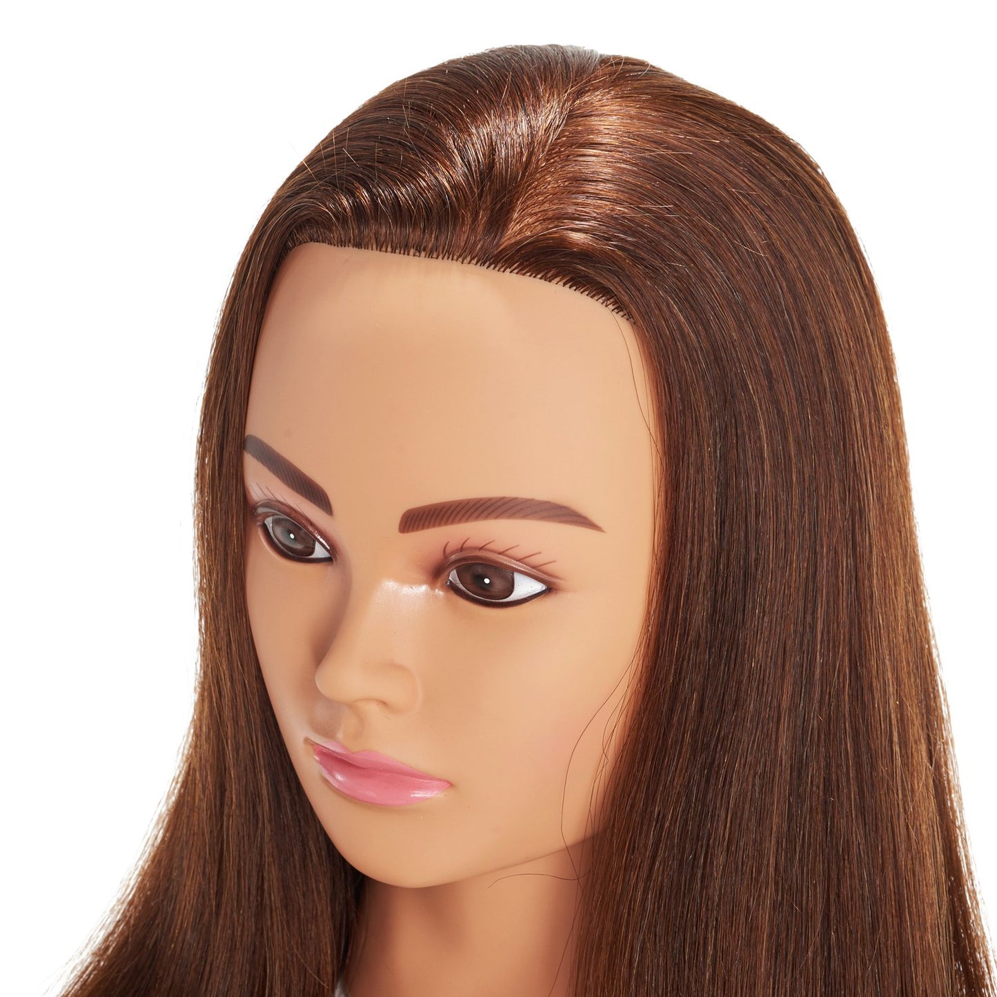 Hairingrid Mannequin Head - 20-22" 100% Human Hair Training Head with Clamp Holder | Ideal for Cosmetology