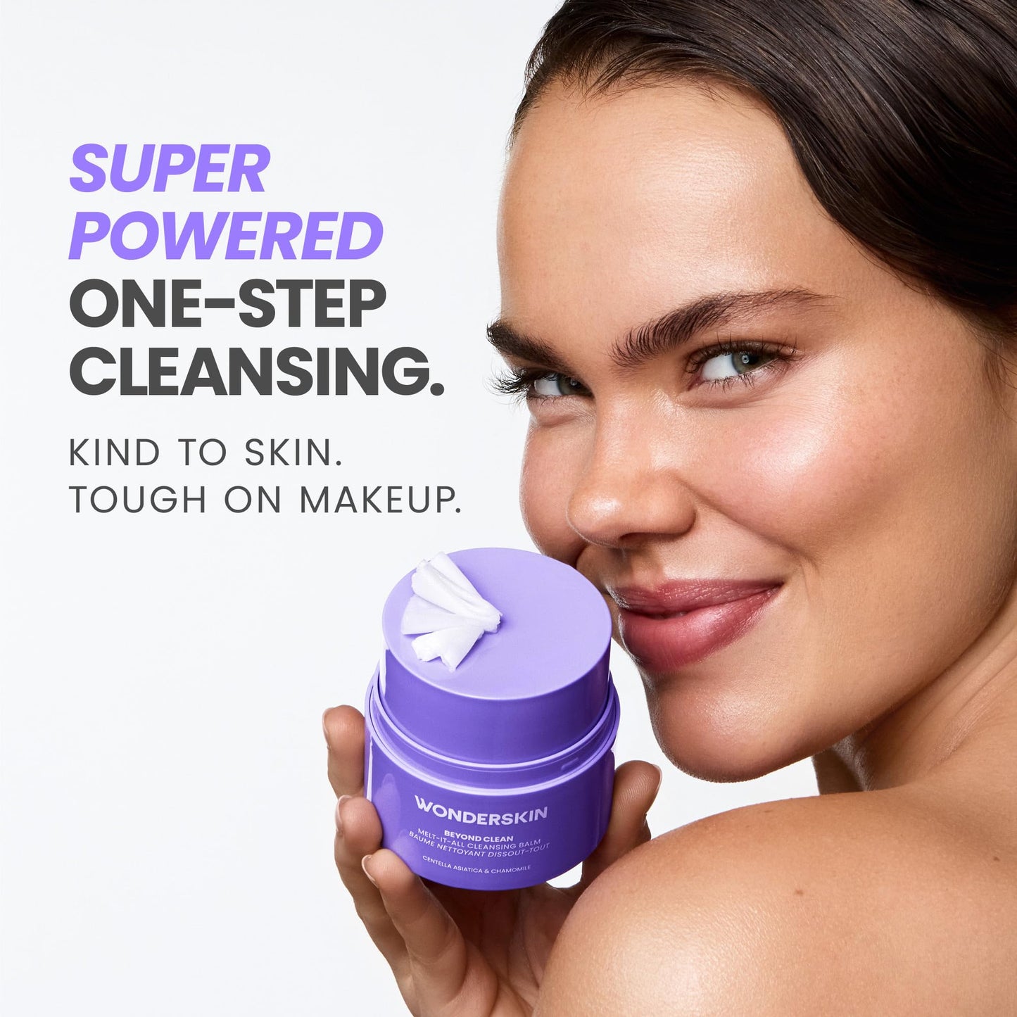 Wonderskin Cleansing Balm Refill Pod – Balm to Milk Makeup Remover, Melt-It-All Gentle Hydrating Face Cleanser with Centella and Chamomile