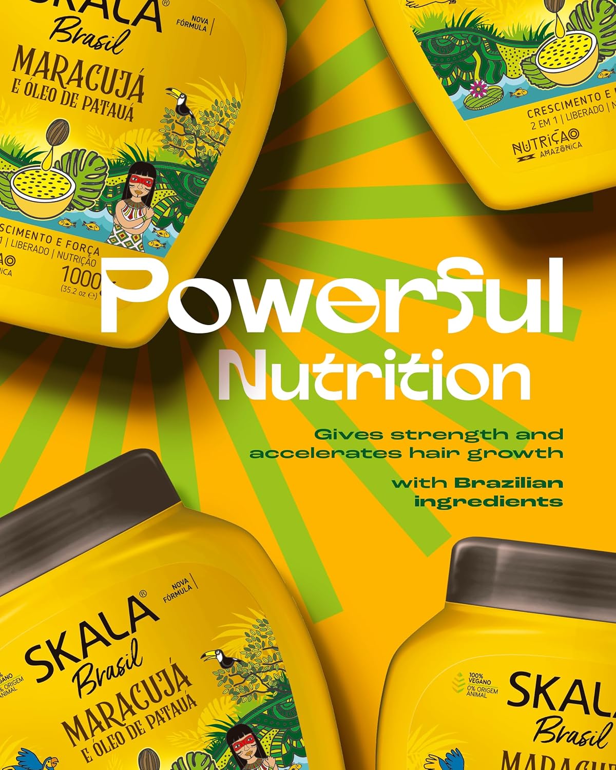 Skala Brasil - Passion Fruit & Pataua Oil 2-in-1 Treatment Cream - 1 Kg (35.27 Oz)