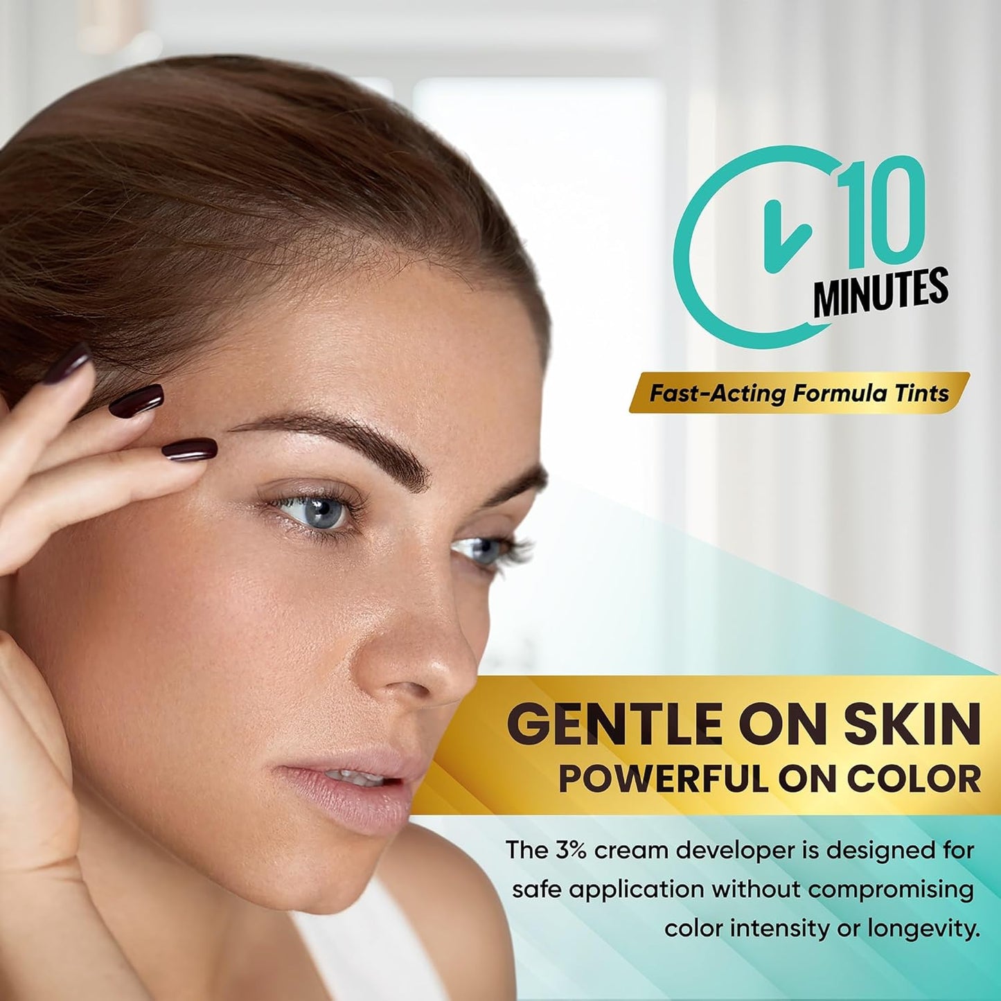 Light Brown Hair Tint Kit - Root Touch-Up Color for Grays & Roots | Waterproof Formula, 25ml, 40 Applications, Lasts 4-6 Weeks