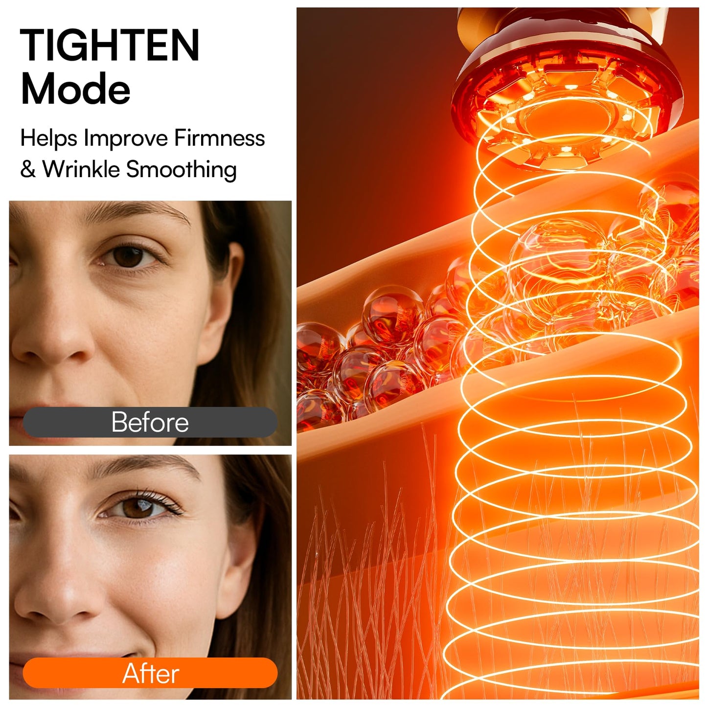 INIA 3-in-1 Red Light Therapy for Face and Neck Beauty Device for Puffiness & Skin Firming Skincare Tool