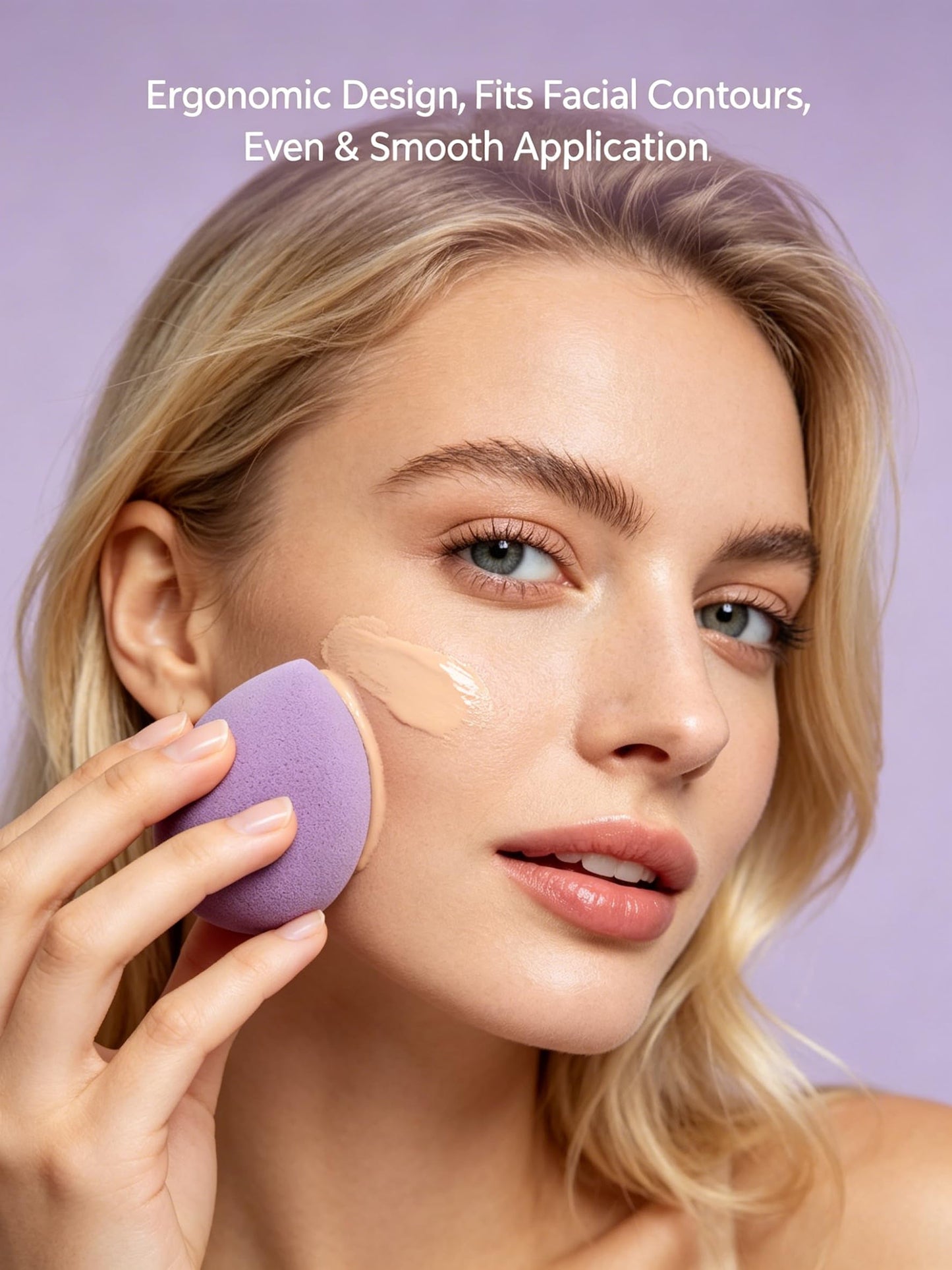 4-Pack Makeup Sponges, Latex Free Vegan & Cruelty-Free Beauty Blenders for Liquid Foundation & Cream – Dense Texture for Flawless Application