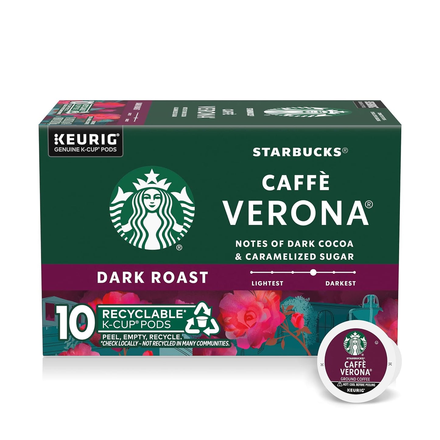 Starbucks K-Cup Coffee Pods - Dark Roast French Roast for Hot or Iced Coffee | 96 Count