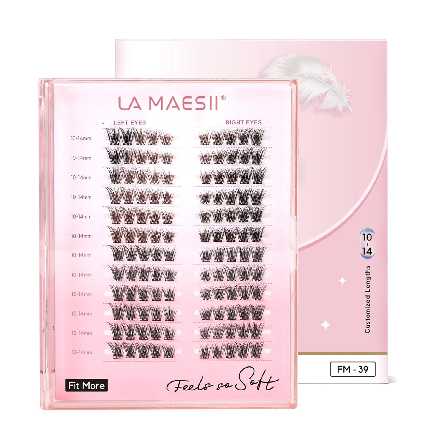 Self Adhesive Lash Clusters Kit - 10-14mm DIY Eyelash Extensions for Natural Look | No Glue Needed