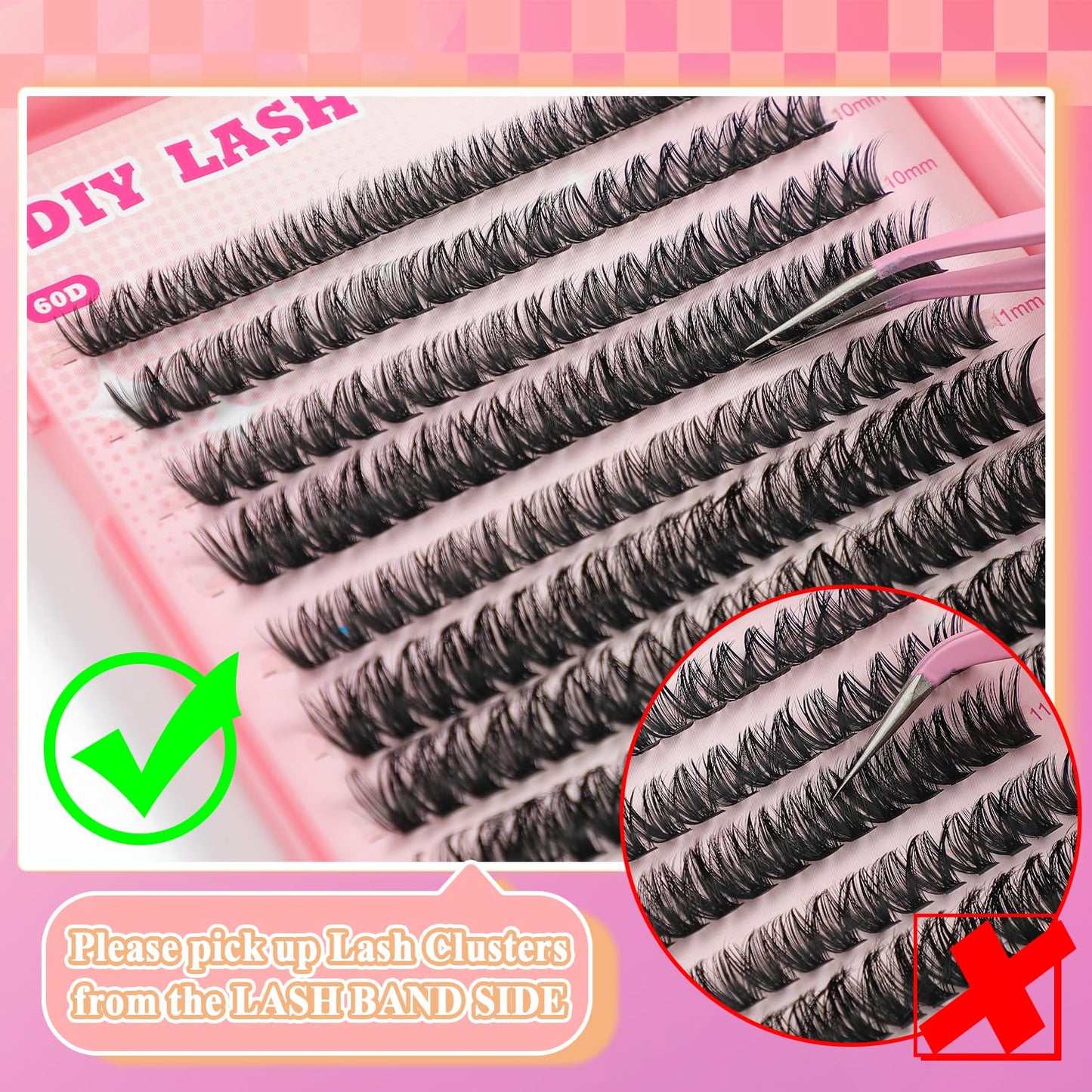 Eyelash Clusters Kit - 560 Pcs Fluffy D Curl Individual Lash Extensions | 9-16mm Length