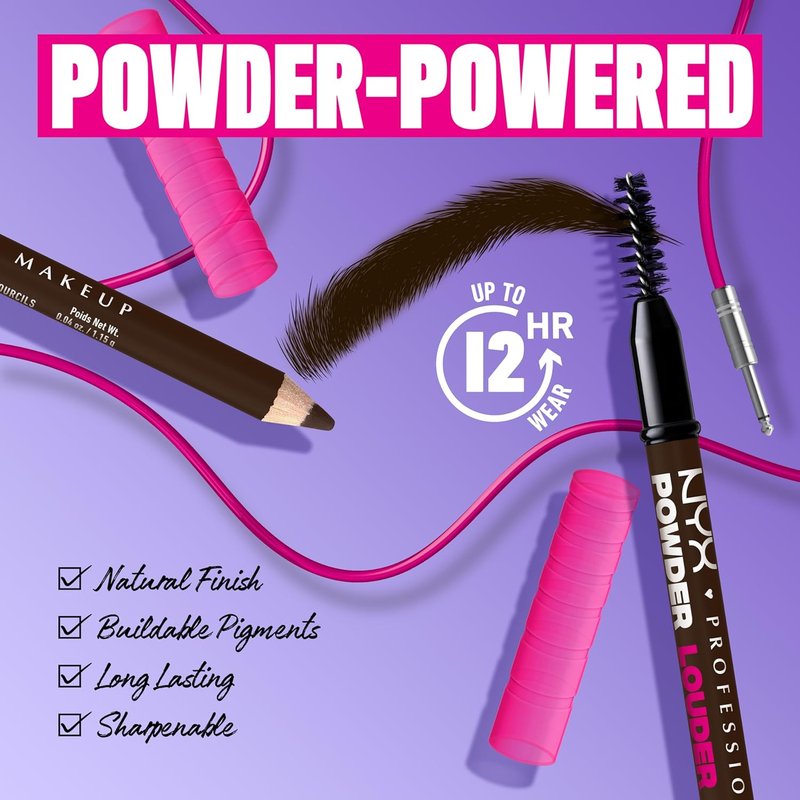 NYX Eyebrow Pencil - Buildable Volume for 12HR Wear | Vegan Formula in Brown